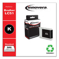 Innovera Remanufactured Black Ink, Replacement for LC51BK, 500 Page-Yield