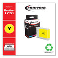 Innovera Remanufactured Yellow Ink, Replacement for LC51Y, 400 Page-Yield