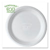 Eco-Products Vanguard Renewable and Compostable Sugarcane Plates, 9" dia, White, 500/Carton