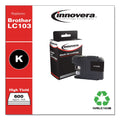 Innovera Remanufactured Black High-Yield Ink, Replacement for LC103BK, 600 Page-Yield