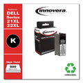 Innovera Remanufactured Black High-Yield Ink, Replacement for 21XL/22XL (330-5885), 500 Page-Yield