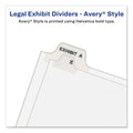 Avery Preprinted Legal Exhibit Side Tab Index Dividers, Avery Style, 10-Tab, 6, 11 x 8.5, White, 25/Pack
