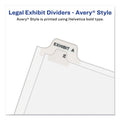 Avery Preprinted Legal Exhibit Side Tab Index Dividers, Avery Style, 10-Tab, 10, 11 x 8.5, White, 25/Pack