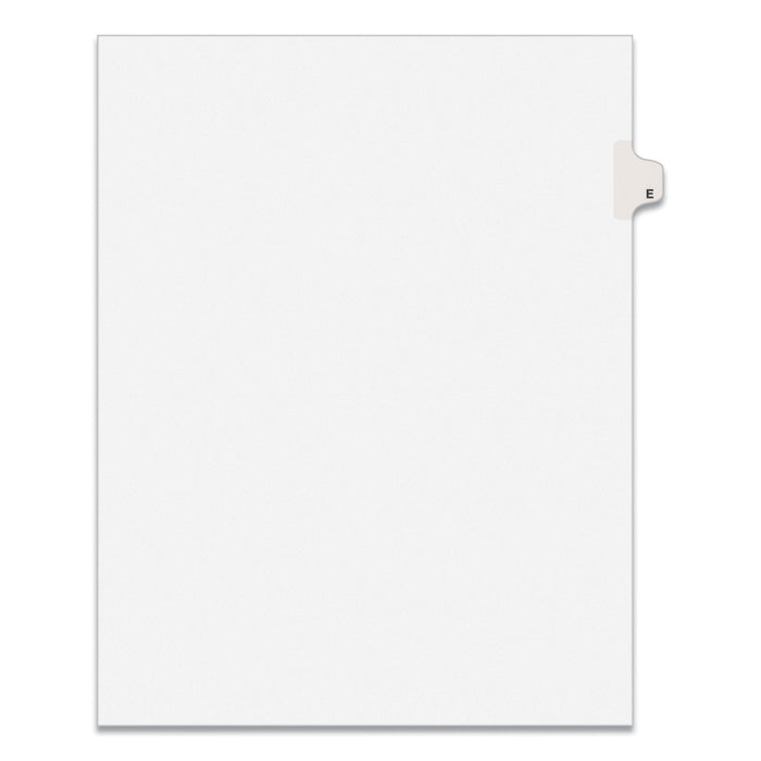Avery Preprinted Legal Exhibit Side Tab Index Dividers, Avery Style, 26-Tab, E, 11 x 8.5, White, 25/Pack, (1405)