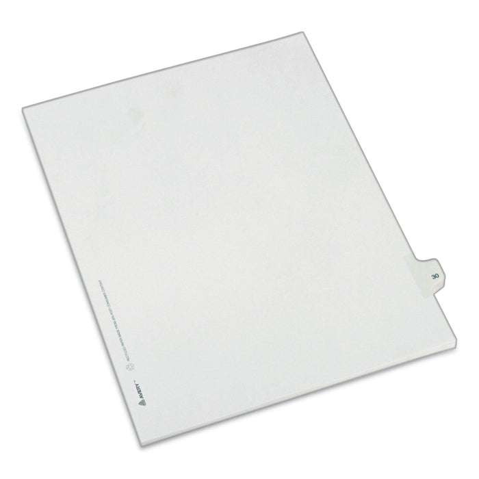 Avery Preprinted Legal Exhibit Side Tab Index Dividers, Allstate Style, 10-Tab, 30, 11 x 8.5, White, 25/Pack