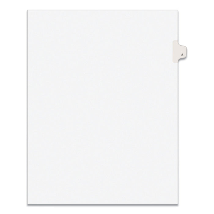 Avery Preprinted Legal Exhibit Side Tab Index Dividers, Avery Style, 10-Tab, 5, 11 x 8.5, White, 25/Pack