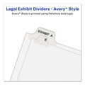 Avery Preprinted Legal Exhibit Side Tab Index Dividers, Avery Style, 27-Tab, A to Z, 11 x 8.5, White, 1 Set