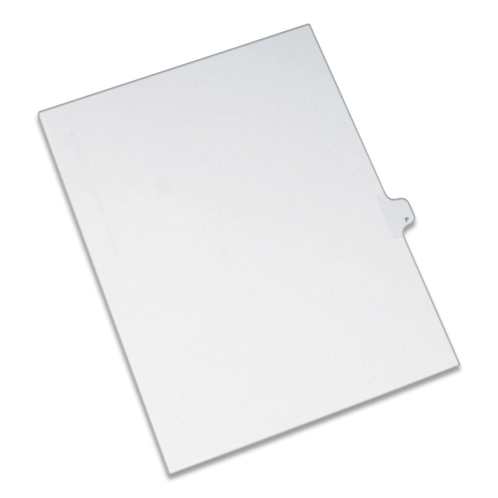 Avery Preprinted Legal Exhibit Side Tab Index Dividers, Allstate Style, 26-Tab, P, 11 x 8.5, White, 25/Pack