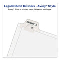 Avery Preprinted Legal Exhibit Side Tab Index Dividers, Avery Style, 26-Tab, 76 to 100, 11 x 8.5, White, 1 Set