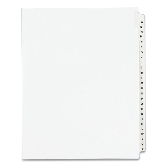 Avery Preprinted Legal Exhibit Side Tab Index Dividers, Avery Style, 26-Tab, A to Z, 11 x 8.5, White, 1 Set, (1400)