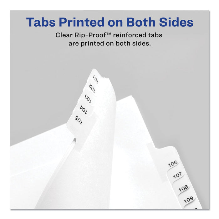 Avery Preprinted Legal Exhibit Side Tab Index Dividers, Allstate Style, 10-Tab, 35, 11 x 8.5, White, 25/Pack