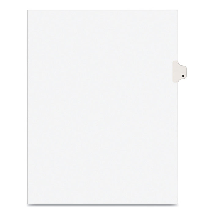 Avery Preprinted Legal Exhibit Side Tab Index Dividers, Avery Style, 10-Tab, 8, 11 x 8.5, White, 25/Pack
