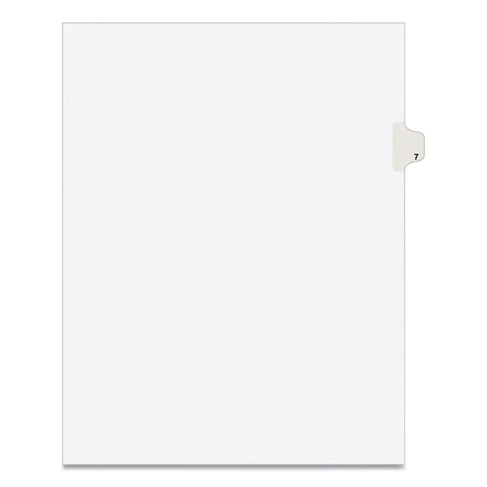 Avery Preprinted Legal Exhibit Side Tab Index Dividers, Avery Style, 10-Tab, 7, 11 x 8.5, White, 25/Pack