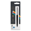 Parker Jotter Ballpoint Pen, Retractable, Medium 0.7 mm, Blue Ink, Black Barrel
