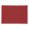 3M Low-Speed Buffer Floor Pads 5100, 20 x 14, Red, 10/Carton
