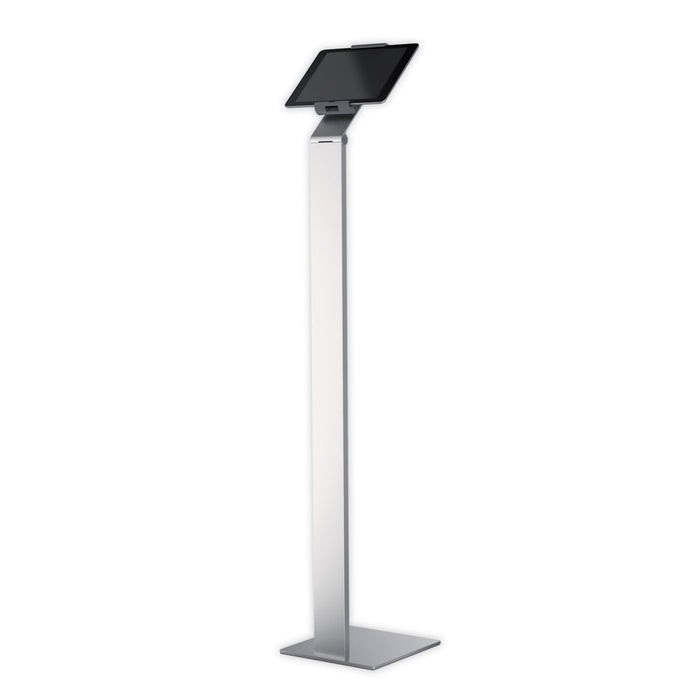 Durable Floor Stand Tablet Holder, Silver/Charcoal Gray