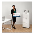 Bankers Box PRESTO Ergonomic Design Storage Boxes, Letter/Legal Files, 12.88" x 16.5" x 10.38", White/Blue, 12/Carton