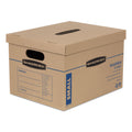 Bankers Box SmoothMove Classic Moving/Storage Boxes, Half Slotted Container (HSC), Small, 12" x 15" x 10", Brown/Blue, 20/Carton