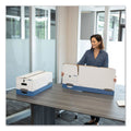 Bankers Box LIBERTY Heavy-Duty Strength Storage Boxes, Legal Files, 15.25" x 24.13" x 10.75", White/Blue, 4/Carton