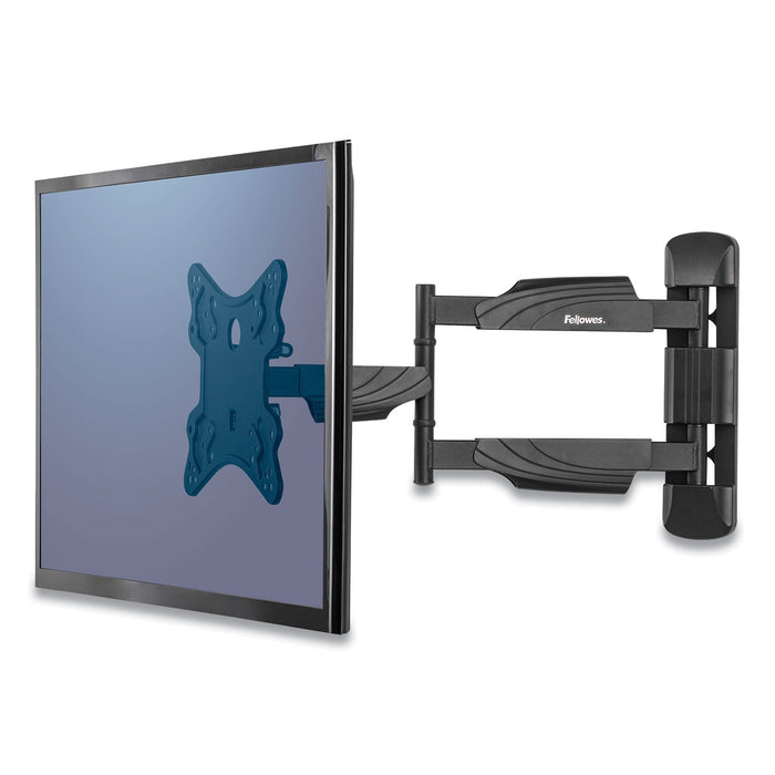 Fellowes Full Motion TV Wall Mount, 16.25w x 19.75d x 17.87h, Black
