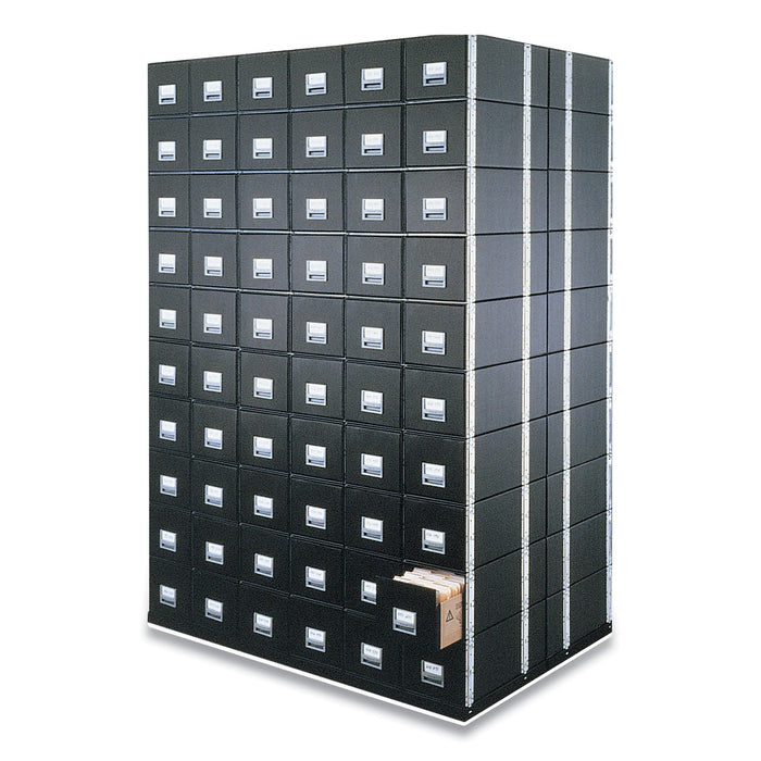 Bankers Box STAXONSTEEL Maximum Space-Saving Storage Drawers, Legal Files, 17" x 25.5" x 11.13", Black, 6/Carton