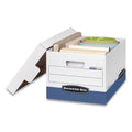Bankers Box R-KIVE Heavy-Duty Storage Boxes, Letter/Legal Files, 12" x 16.5" x 10.38", White, 20/Carton