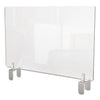 Ghent Clear Partition Extender with Attached Clamp, 36 x 3.88 x 30, Thermoplastic Sheeting