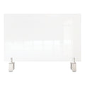 Ghent Clear Partition Extender with Attached Clamp, 36 x 3.88 x 24, Thermoplastic Sheeting