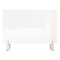 Ghent Clear Partition Extender with Attached Clamp, 29 x 3.88 x 18, Thermoplastic Sheeting