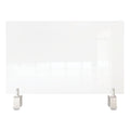 Ghent Clear Partition Extender with Attached Clamp, 29 x 3.88 x 24, Thermoplastic Sheeting