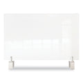 Ghent Clear Partition Extender with Attached Clamp, 42 x 3.88 x 18, Thermoplastic Sheeting