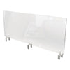 Ghent Clear Partition Extender with Attached Clamp, 48 x 3.88 x 18, Thermoplastic Sheeting