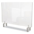 Ghent Clear Partition Extender with Attached Clamp, 29 x 3.88 x 30, Thermoplastic Sheeting