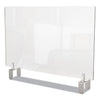 Ghent Clear Partition Extender with Attached Clamp, 42 x 3.88 x 30, Thermoplastic Sheeting