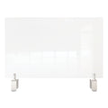 Ghent Clear Partition Extender with Attached Clamp, 42 x 3.88 x 30, Thermoplastic Sheeting