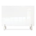 Ghent Clear Partition Extender with Attached Clamp, 42 x 3.88 x 24, Thermoplastic Sheeting