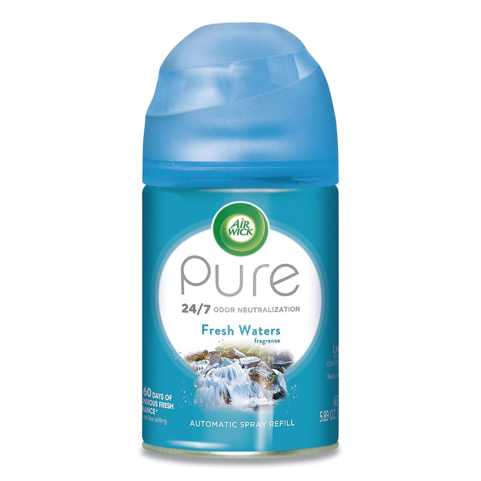Air Wick Freshmatic Ultra Automatic Spray Refill, Fresh Waters, 5.89 oz Aerosol Spray, 6/Carton