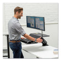 Fellowes Lotus RT Sit-Stand Workstation, 35.5" x 23.75" x 42.2" to 49.2", Black