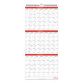 Universal 3-Month Wall Calendar, 12 x 27, White/Black/Red Sheets, 14-Month (Dec to Jan): 2022 to 2024