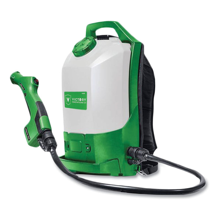 Victory Professional Cordless Electrostatic Backpack Sprayer, 2.25 gal, 0.65" x 48" Hose, Green/Translucent White/Black