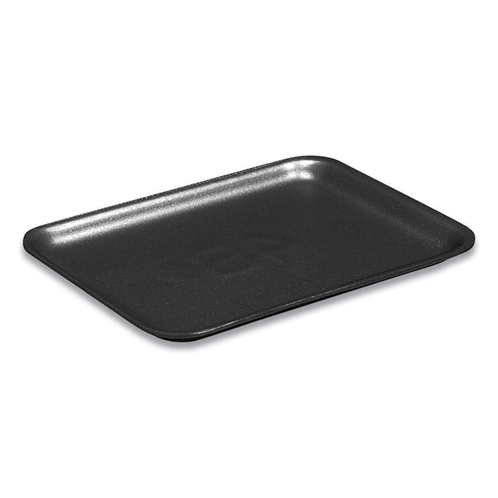 Pactiv Evergreen Supermarket Tray,  #4PZ, 9.25 x 7.25 x 1.38, Black, Foam, 400/Carton