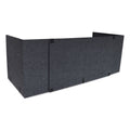 Lumeah Adjustable Desk Screen with Returns, 48 to 78 x 29 x 26.5, Polyester, Ash