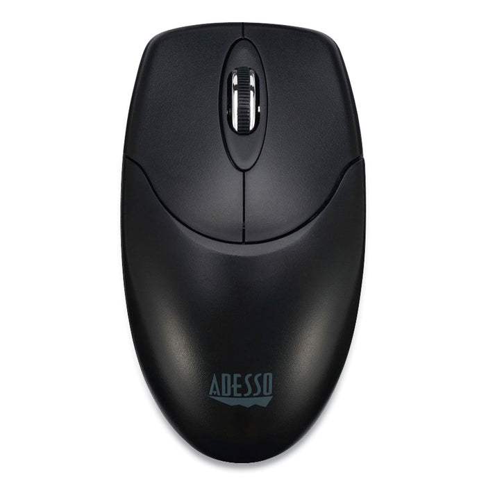Adesso iMouse M60 Antimicrobial Wireless Mouse, 2.4 GHz Frequency/30 ft Wireless Range, Left/Right Hand Use, Black