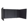 Lumeah Adjustable Desk Screen with Returns, 48 to 78 x 29 x 26.5, Polyester, Ash