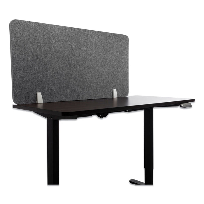 Lumeah Desk Screen Cubicle Panel and Office Partition Privacy Screen, 47 x 1 x 23.5, Polyester, Gray