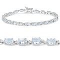 8.80 Carat Genuine Aquamarine .925 Sterling Silver Bracelet by Bids.com
