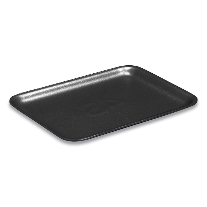 Pactiv Evergreen Supermarket Tray,  #4S, 9.25 x 7.25 x 0.69, Black, Foam, 500/Carton
