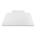 deflecto Antimicrobial Chair Mat, Medium Pile Carpet, 48 x 36, Lipped, Clear