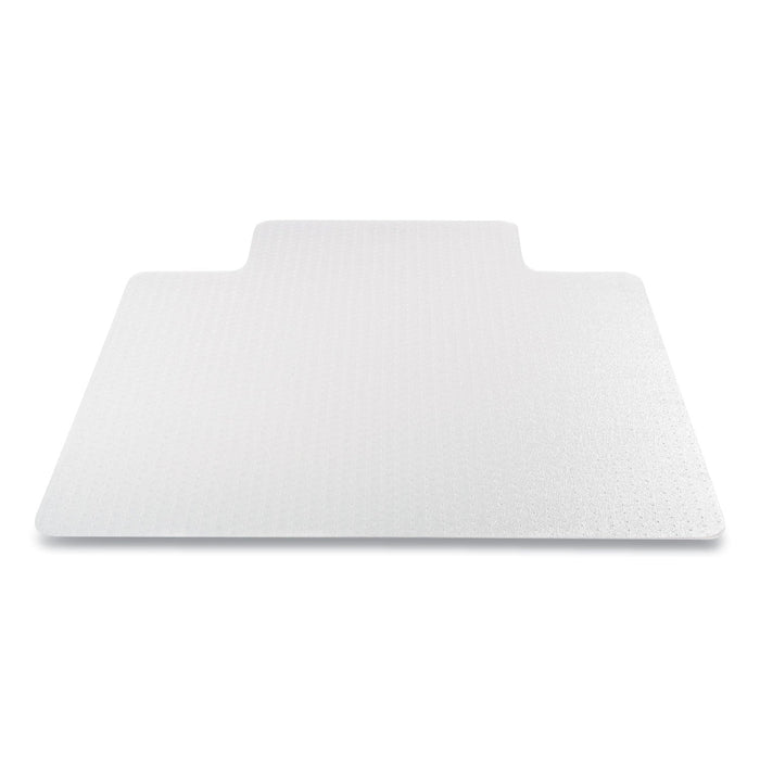 deflecto Antimicrobial Chair Mat, Medium Pile Carpet, 48 x 36, Lipped, Clear