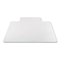 deflecto Antimicrobial Chair Mat, Medium Pile Carpet, 53 x 45, Lipped, Clear